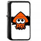 Splatoon Squid Orange - Oil Windproof Flip Top Black Lighters Briquet Encendedor