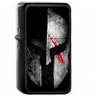 Spartan Helmet - Oil Windproof Flip Top Black Lighters Briquet Encendedor