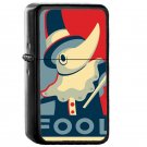 Soul Eater Excalibur Fool - Oil Windproof Flip Top Black Lighters Briquet Encendedor