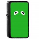 8 Kermit - Oil Windproof Flip Top Black Lighters Briquet Encendedor