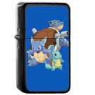 Squirtle Evol Pokemon - Oil Windproof Flip Top Black Lighters Briquet Encendedor