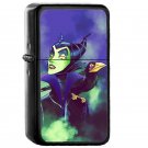 0 Maleficent - Oil Windproof Flip Top Black Lighters Briquet Encendedor