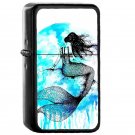1 Mermaid - Oil Windproof Flip Top Black Lighters Briquet Encendedor