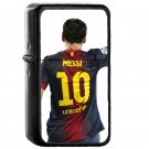 2 Messi - Oil Windproof Flip Top Black Lighters Briquet Encendedor