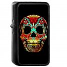 Grunge Skull No 2 - Oil Windproof Flip Top Black Lighters Briquet Encendedor