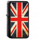 Grunge Effect Union Jack - Oil Windproof Flip Top Black Lighters Briquet Encendedor