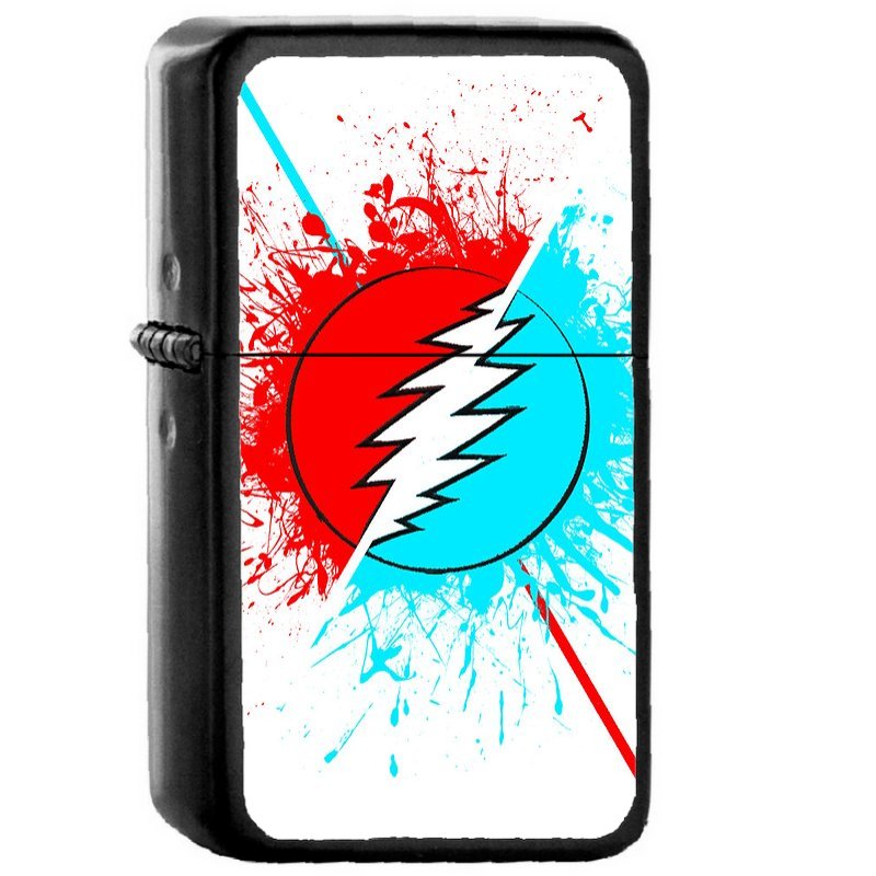 Grateful Dead - Oil Windproof Flip Top Black Lighters Briquet Encendedor