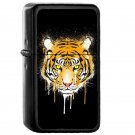 Graffiti Tiger - Oil Windproof Flip Top Black Lighters Briquet Encendedor