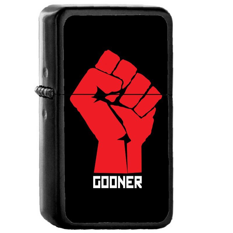 Gooner - Oil Windproof Flip Top Black Lighters Briquet Encendedor