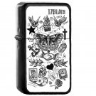 Harry Styles Tattoos - Oil Windproof Flip Top Black Lighters Briquet Encendedor