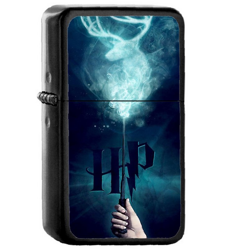 Harry Potter Expecto Patronum - Oil Windproof Flip Top Black Lighters Briquet Encendedor
