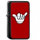 Hang Loose Surf And Rock Fingers - Oil Windproof Flip Top Black Lighters Briquet Encendedor