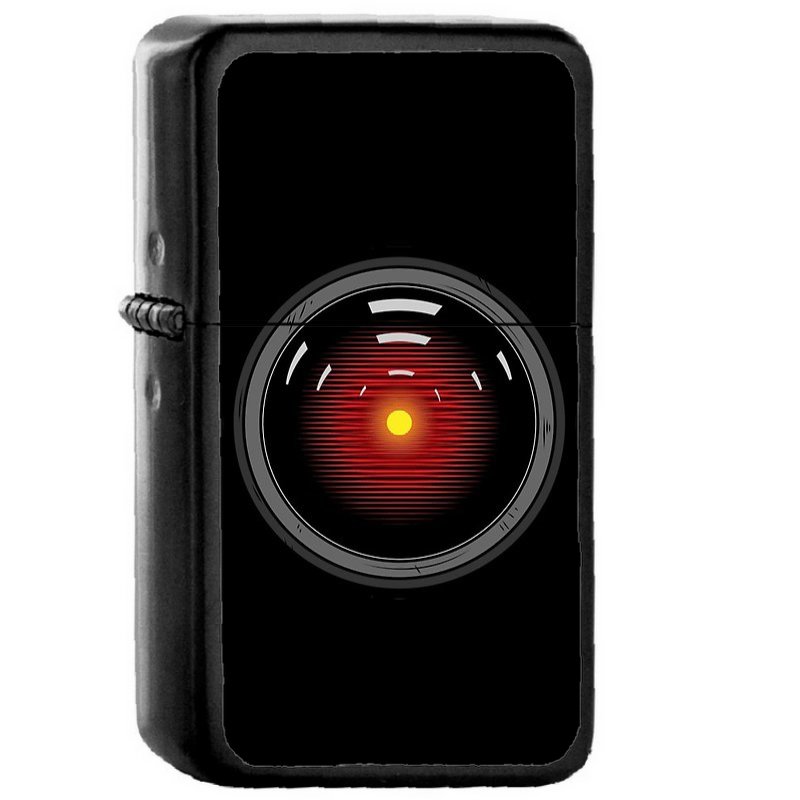 Hal 9000 - Oil Windproof Flip Top Black Lighters Briquet Encendedor