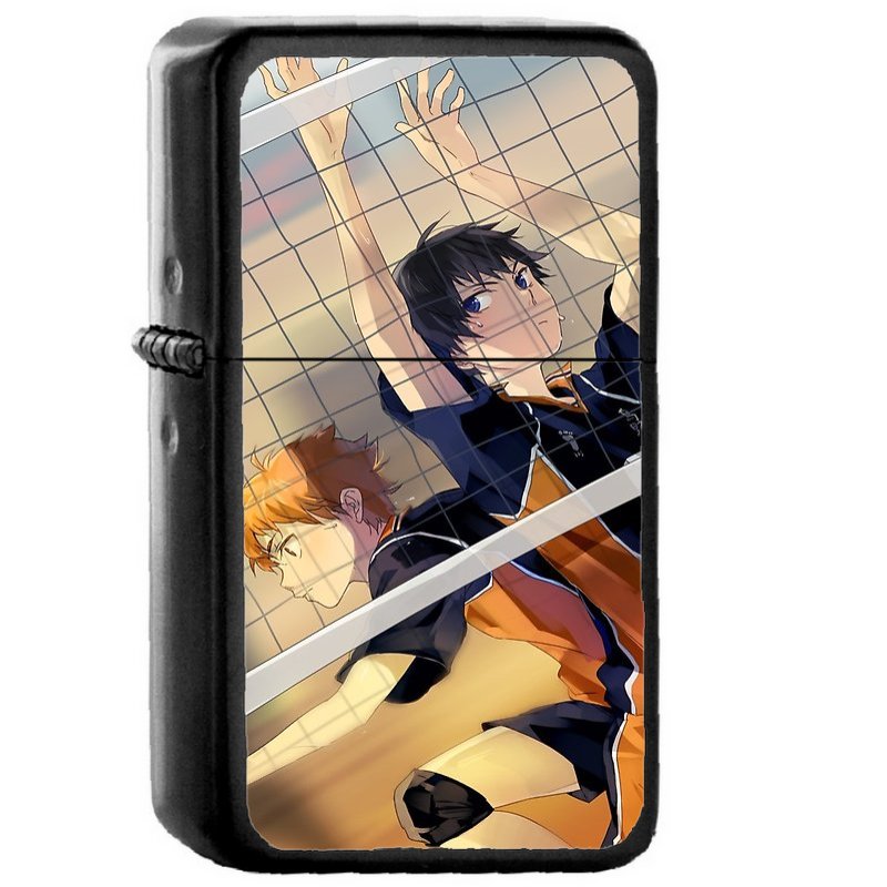 Haikyuu Toss - Oil Windproof Flip Top Black Lighters Briquet Encendedor