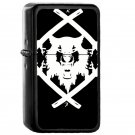 H Squad White - Oil Windproof Flip Top Black Lighters Briquet Encendedor