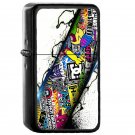 Gymkhana Graffiti Sticker - Oil Windproof Flip Top Black Lighters Briquet Encendedor
