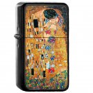 Gustav Klimt The Kiss - Oil Windproof Flip Top Black Lighters Briquet Encendedor