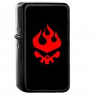 Gurren Dan Black - Oil Windproof Flip Top Black Lighters Briquet Encendedor