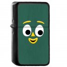 Gumby - Oil Windproof Flip Top Black Lighters Briquet Encendedor