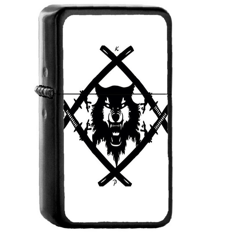 Hollow Squad - Oil Windproof Flip Top Black Lighters Briquet Encendedor
