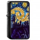 Hogwarts Starry Night Harry Potter - Oil Windproof Flip Top Black Lighters Briquet Encendedor