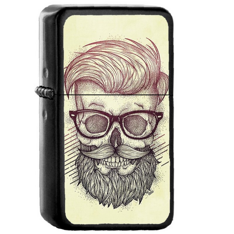 Hipster Is Dead - Oil Windproof Flip Top Black Lighters Briquet Encendedor