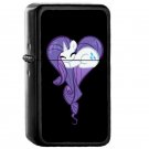 Heart Of Rarity - Oil Windproof Flip Top Black Lighters Briquet Encendedor