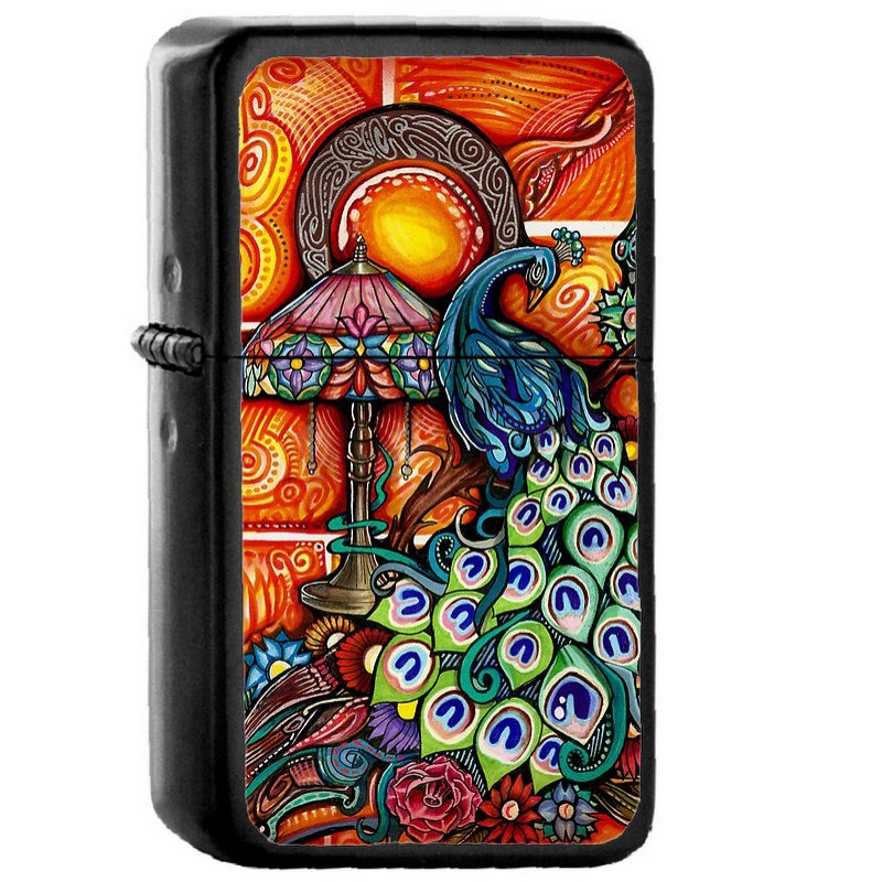 Illuminate - Oil Windproof Flip Top Black Lighters Briquet Encendedor