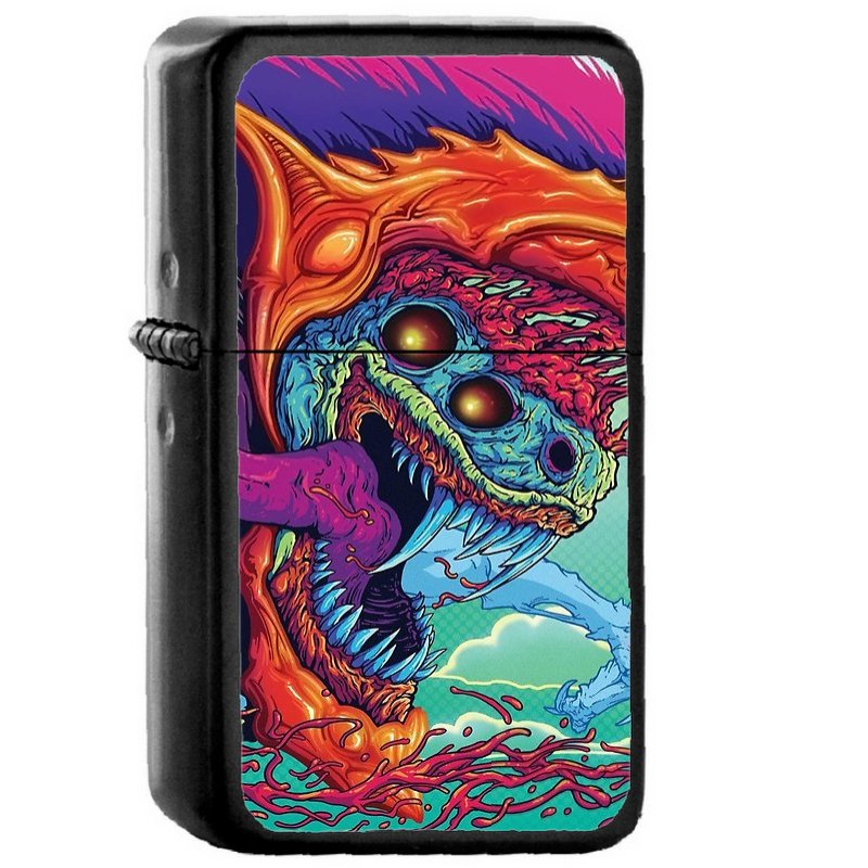 Hyper Beast Counter Strike GO - Oil Windproof Flip Top Black Lighters Briquet Encendedor