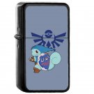 Hylian Squirtle Pokemon - Oil Windproof Flip Top Black Lighters Briquet Encendedor