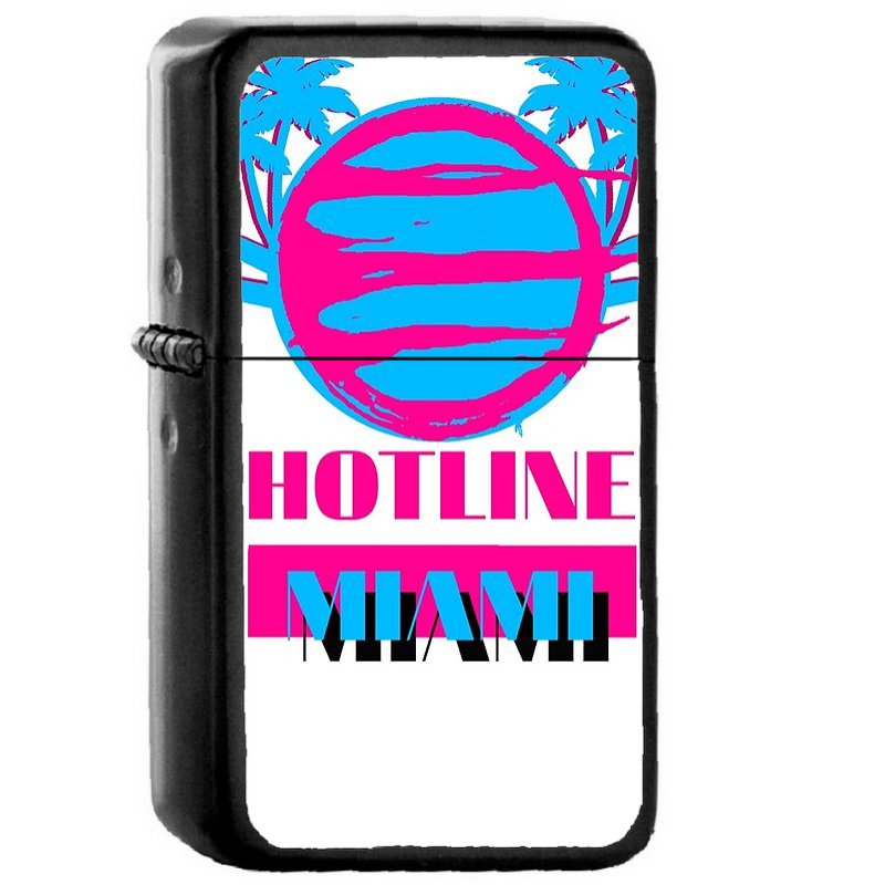 Hotline Miami Vice - Oil Windproof Flip Top Black Lighters Briquet Encendedor