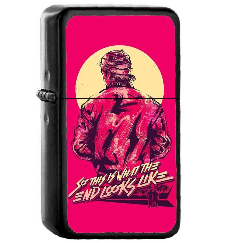 Hotline Miami Jacket - Oil Windproof Flip Top Black Lighters Briquet Encendedor