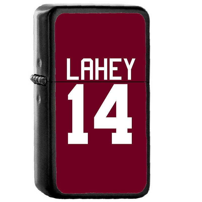 Isaac Lahey Jersey White Text - Oil Windproof Flip Top Black Lighters Briquet Encendedor