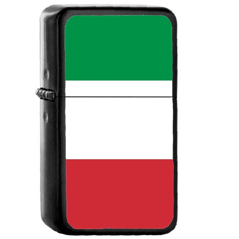 Italy World Cup Flag Italian - Oil Windproof Flip Top Black Lighters Briquet Encendedor
