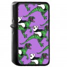 Jurassic Panda - Oil Windproof Flip Top Black Lighters Briquet Encendedor