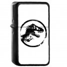 Jurassic Park World Logo - Oil Windproof Flip Top Black Lighters Briquet Encendedor