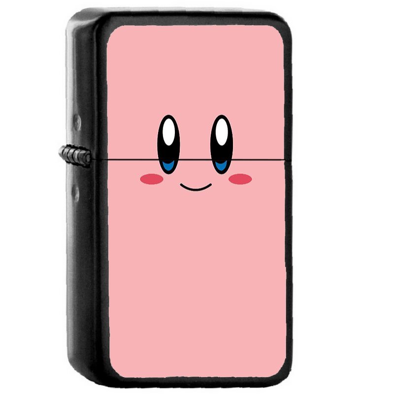 Kirby Face - Oil Windproof Flip Top Black Lighters Briquet Encendedor