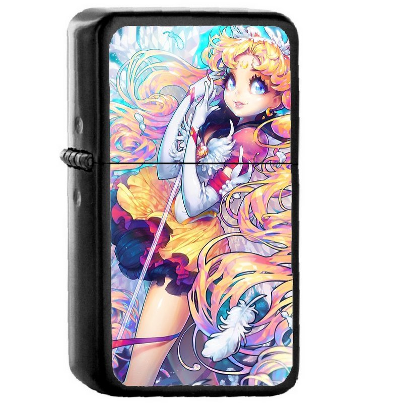 Kiseki Anime - Oil Windproof Flip Top Black Lighters Briquet Encendedor