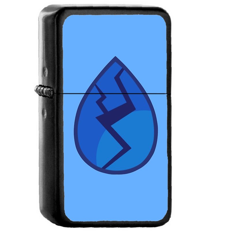 Lapis Lazuli Cracked Gem Back - Oil Windproof Flip Top Black Lighters Briquet Encendedor