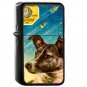 Laika The Sputnik 2 Russian Space Dog - Oil Windproof Flip Top Black Lighters Briquet Encendedor