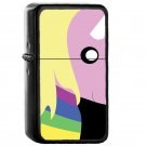 Lady Rainicorn - Oil Windproof Flip Top Black Lighters Briquet Encendedor