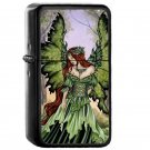 Lady Of The Forest - Oil Windproof Flip Top Black Lighters Briquet Encendedor
