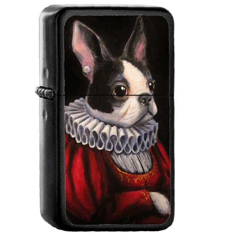 Lady In Red - Oil Windproof Flip Top Black Lighters Briquet Encendedor