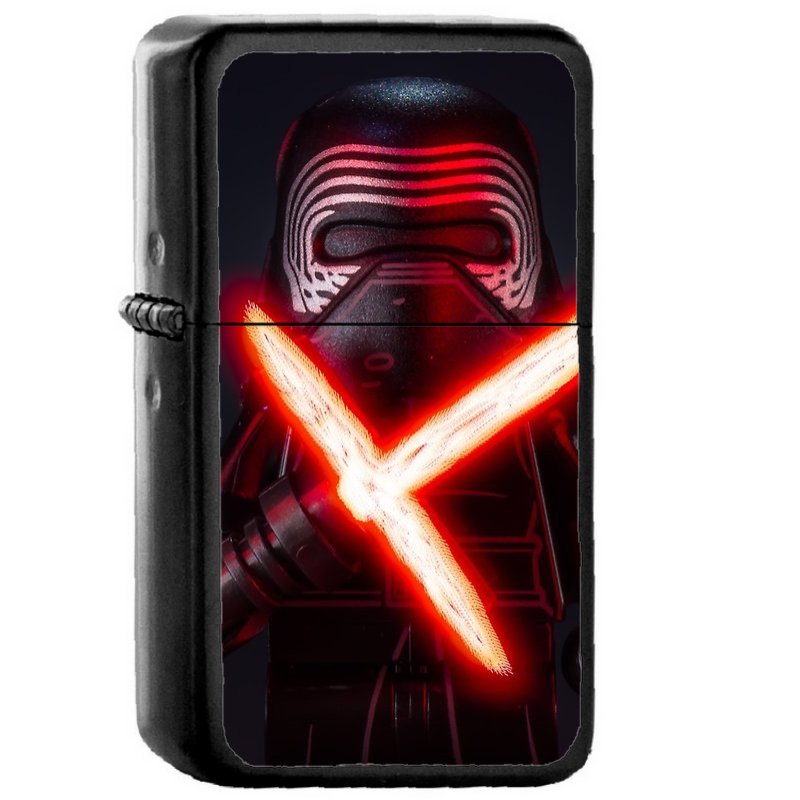 Kylo Ren Star Wars Red Laser Sword - Oil Windproof Flip Top Black Lighters Briquet Encendedor