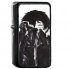Kuroneki - Oil Windproof Flip Top Black Lighters Briquet Encendedor
