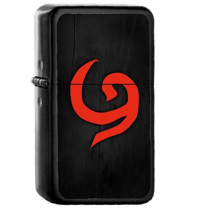 Kokiri - Oil Windproof Flip Top Black Lighters Briquet Encendedor
