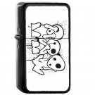 Kodama Tree Spirits - Oil Windproof Flip Top Black Lighters Briquet Encendedor