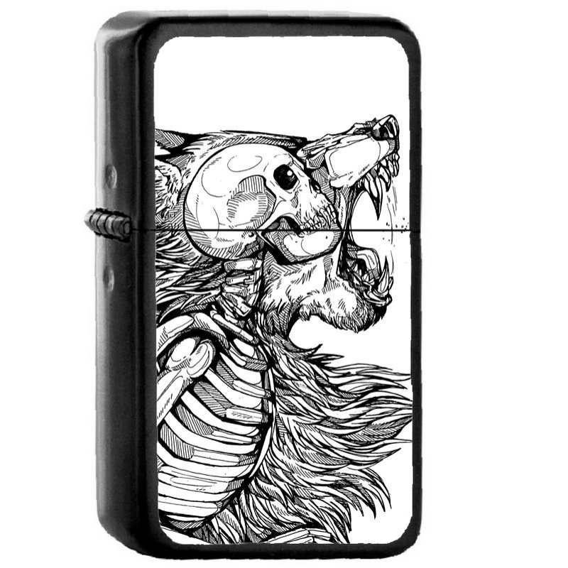 Liliths Brethren Inks - Oil Windproof Flip Top Black Lighters Briquet Encendedor