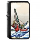 Legend Of Zelda Great Wave Windwaker - Oil Windproof Flip Top Black Lighters Briquet Encendedor