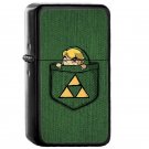 Legend Of Zelda Pocket Link - Oil Windproof Flip Top Black Lighters Briquet Encendedor